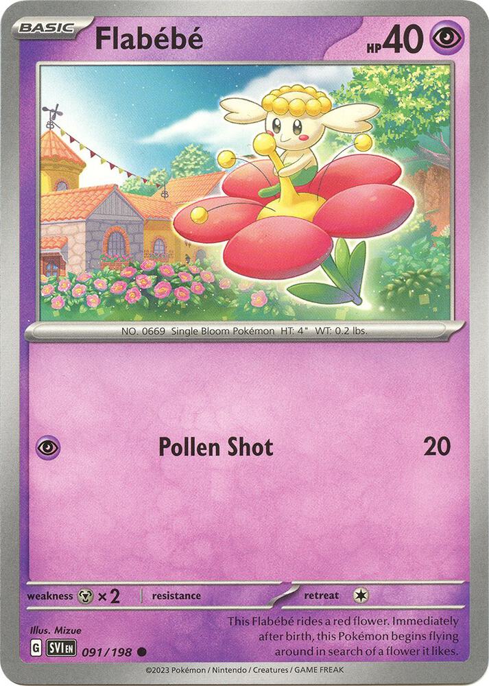 Flabebe Common SV01: Scarlet & Violet Base Set 091/198 NM