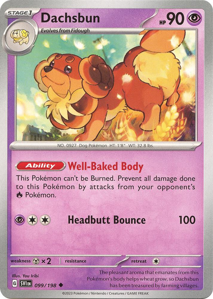 Dachsbun Uncommon SV01: Scarlet & Violet Base Set 099/198 NM