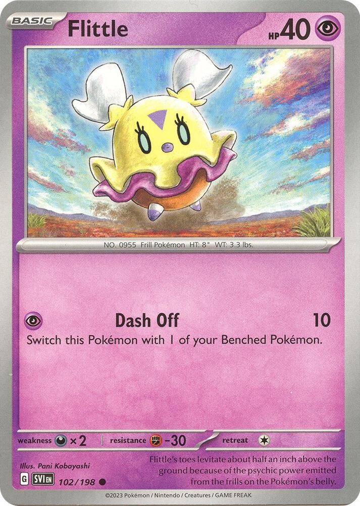 Flittle - 102/198 Reverse Holo Common SV01: Scarlet & Violet Base Set 102/198 NM