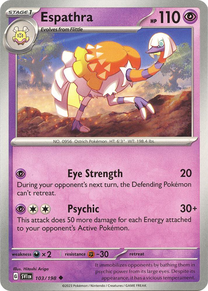 Espathra Uncommon SV01: Scarlet & Violet Base Set 103/198 NM