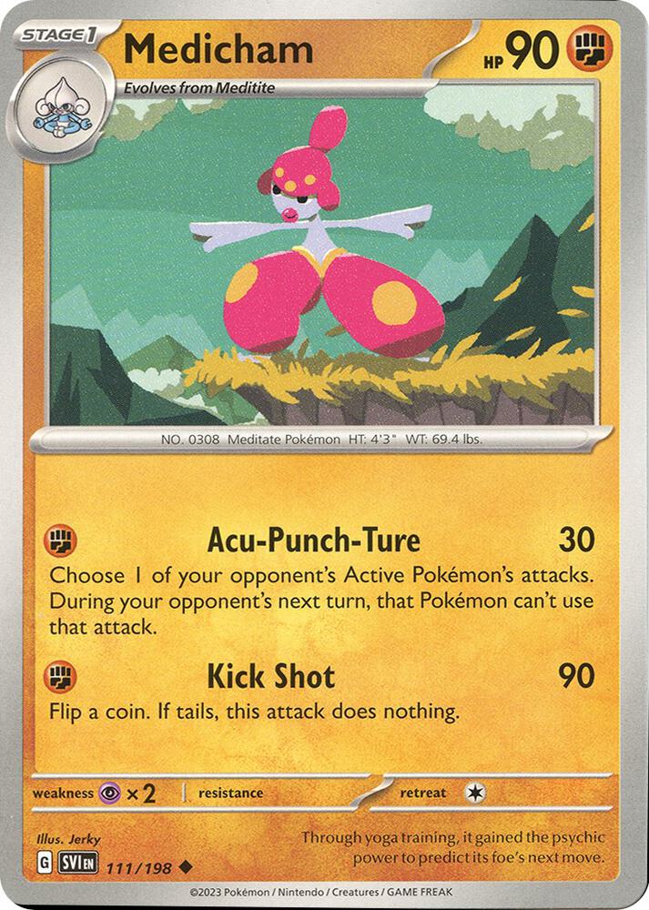 Medicham - 111/198 Uncommon SV01: Scarlet & Violet Base Set 111/198 NM