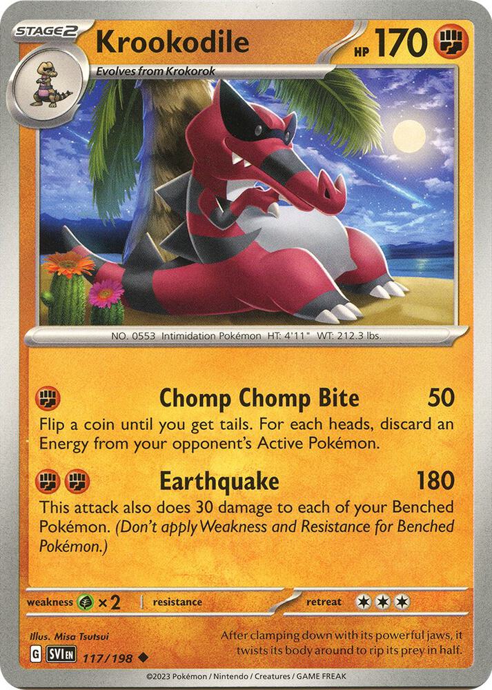 Krookodile Uncommon SV01: Scarlet & Violet Base Set 117/198 NM