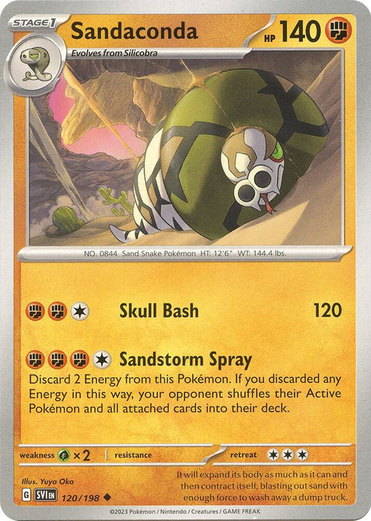 Sandaconda Reverse Holo Uncommon SV01: Scarlet & Violet Base Set 120/198 NM