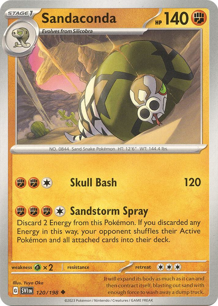 Sandaconda Uncommon SV01: Scarlet & Violet Base Set 120/198 NM