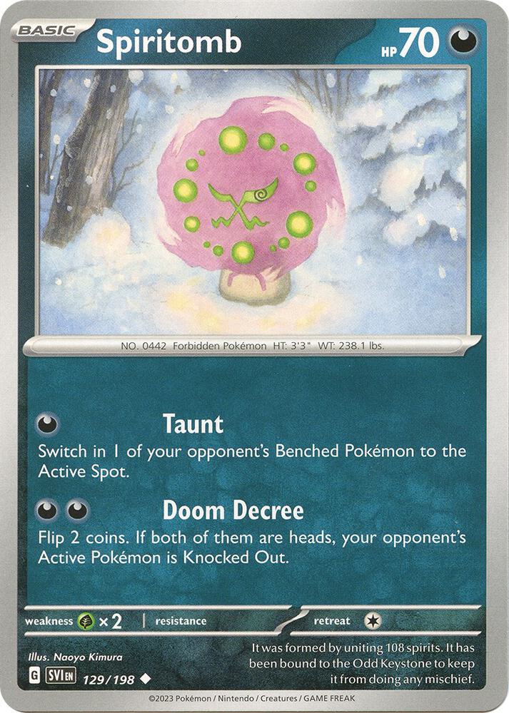 Spiritomb Uncommon SV01: Scarlet & Violet Base Set 129/198 NM