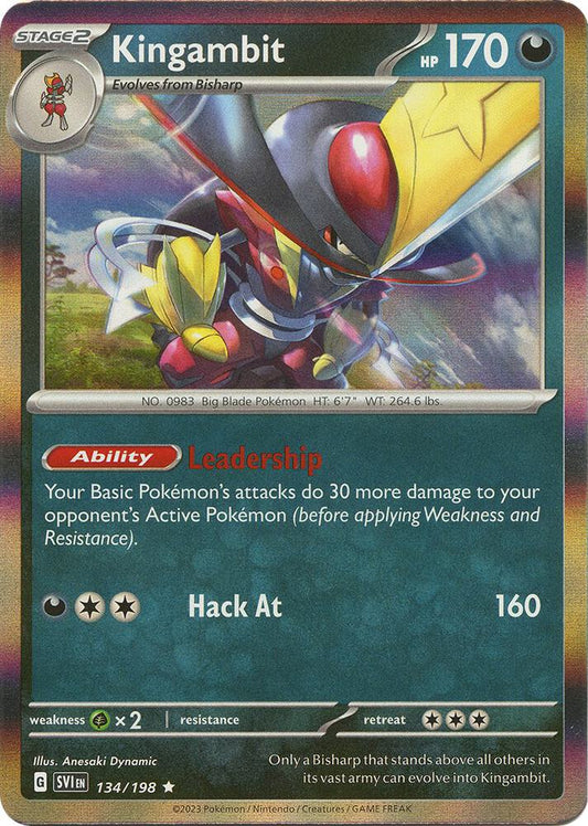 Kingambit - 134/198 Holo Rare SV01: Scarlet & Violet Base Set 134/198 NM