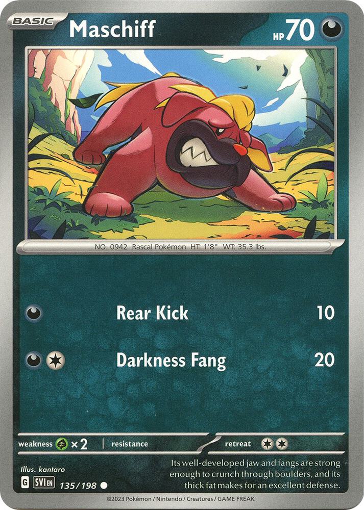 Maschiff - 135/198 Common SV01: Scarlet & Violet Base Set 135/198 NM