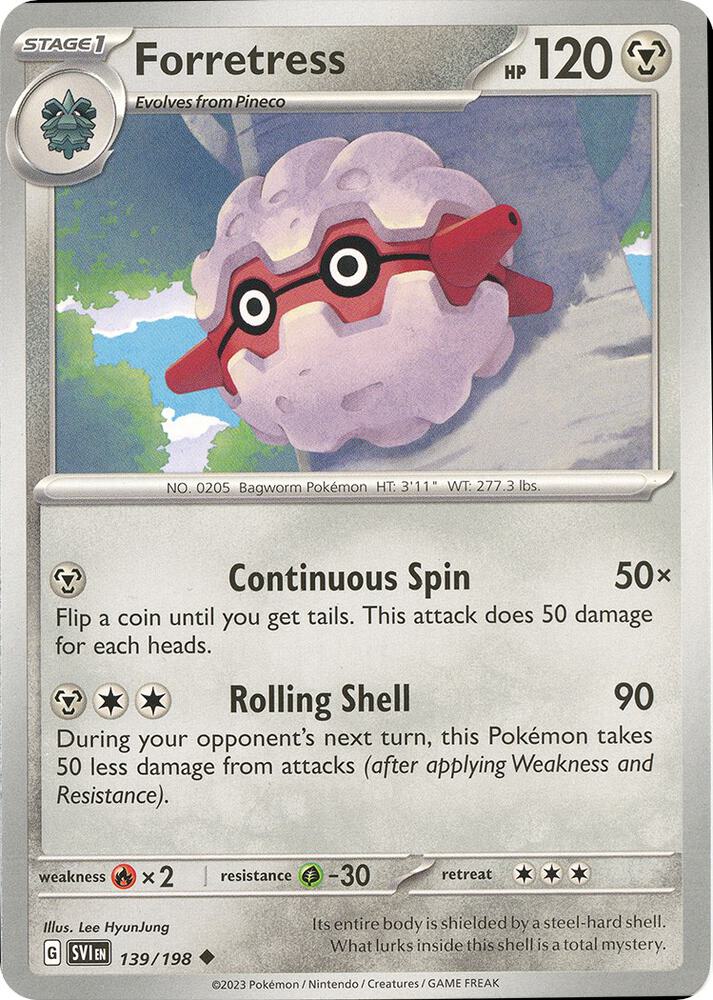 Forretress Uncommon SV01: Scarlet & Violet Base Set 139/198 NM