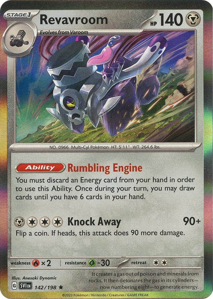 Revavroom Reverse Holo Rare SV01: Scarlet & Violet Base Set 142/198 NM