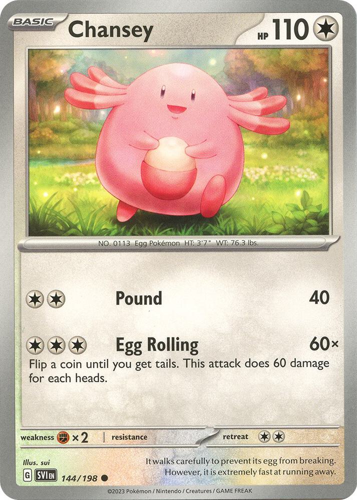Chansey Reverse Holo Common SV01: Scarlet & Violet Base Set 144/198 NM