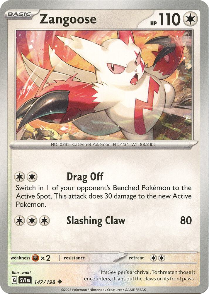 Zangoose - 147/198 Uncommon SV01: Scarlet & Violet Base Set 147/198 NM