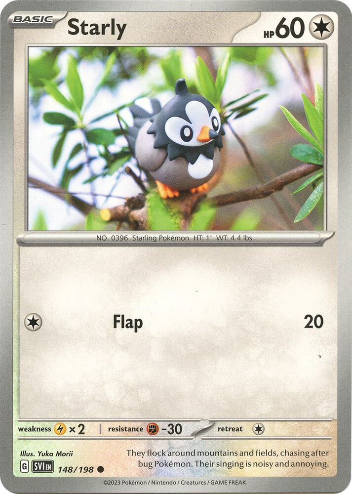Starly - 148/198 Reverse Holo Common SV01: Scarlet & Violet Base Set 148/198 NM