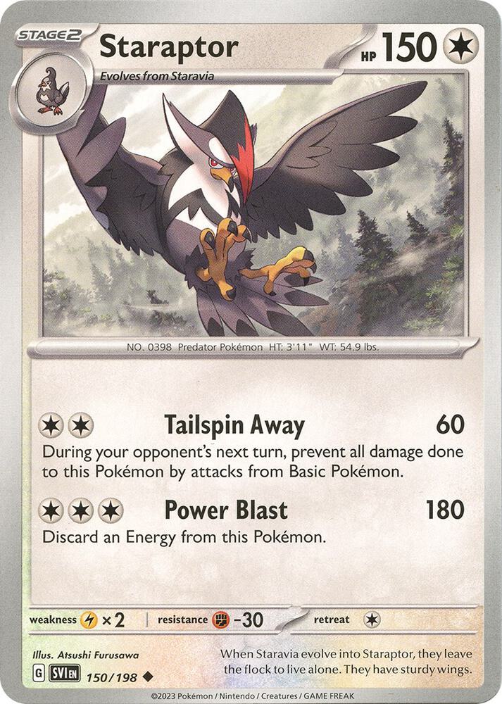 Staraptor Reverse Holo Uncommon SV01: Scarlet & Violet Base Set 150/198 NM