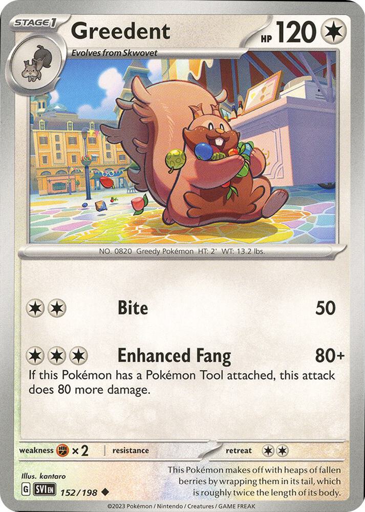 Greedent Uncommon SV01: Scarlet & Violet Base Set 152/198 NM