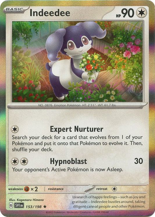 Indeedee Reverse Holo Rare SV01: Scarlet & Violet Base Set 153/198 NM