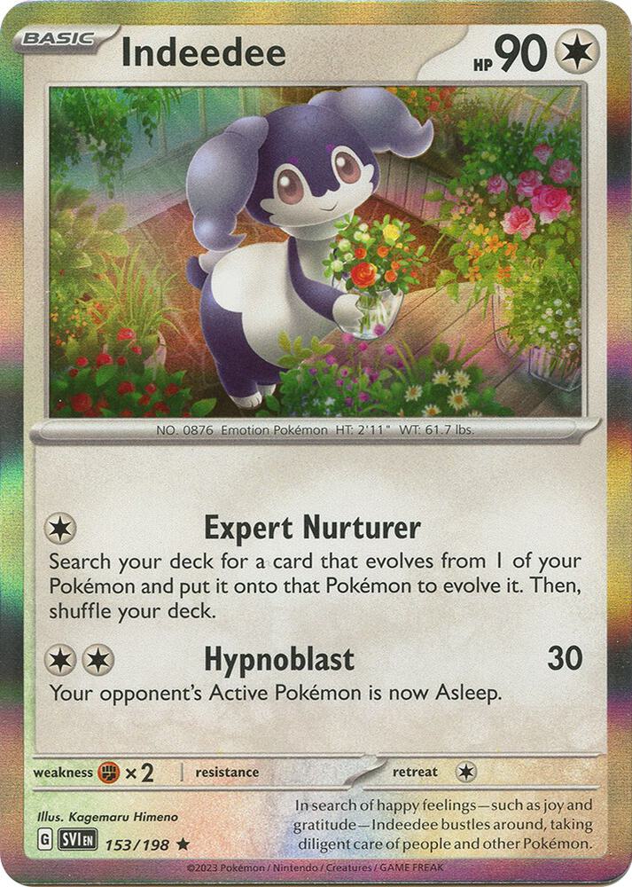 Indeedee Holo Rare SV01: Scarlet & Violet Base Set 153/198 NM