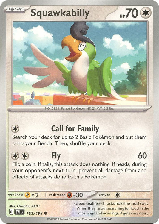 Squawkabilly Reverse Holo Common SV01: Scarlet & Violet Base Set 162/198 NM