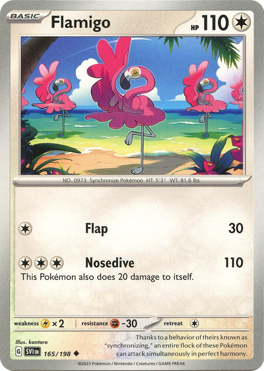Flamigo Reverse Holo Uncommon SV01: Scarlet & Violet Base Set 165/198 NM