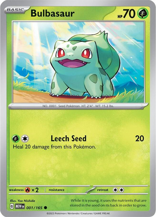 Bulbasaur - 001/165 Common SV: Scarlet & Violet 151 001/165 NM
