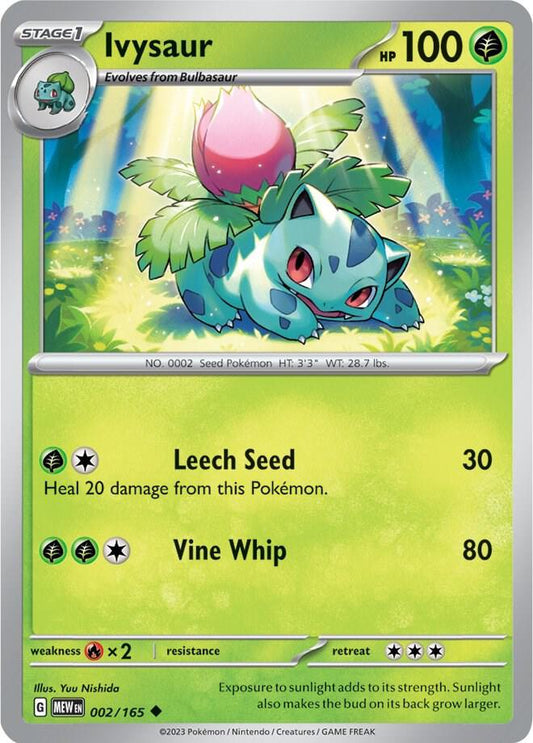 Ivysaur - 002/165 Reverse Holo Uncommon SV: Scarlet & Violet 151 002/165 NM