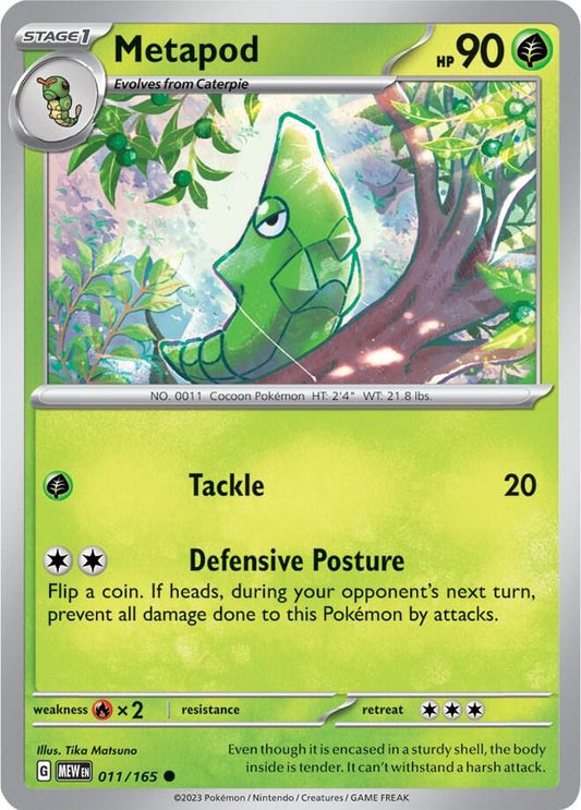 Metapod Common SV: Scarlet & Violet 151 011/165 NM