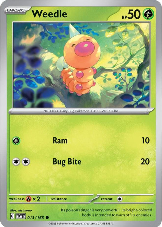 Weedle Common SV: Scarlet & Violet 151 013/165 NM