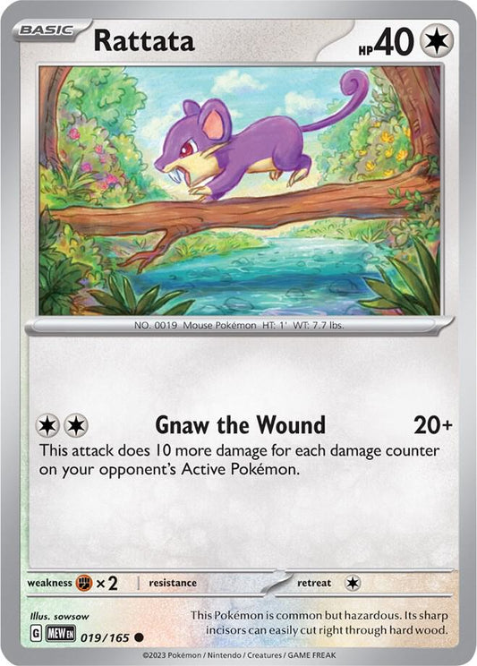 Rattata Common SV: Scarlet & Violet 151 019/165 NM
