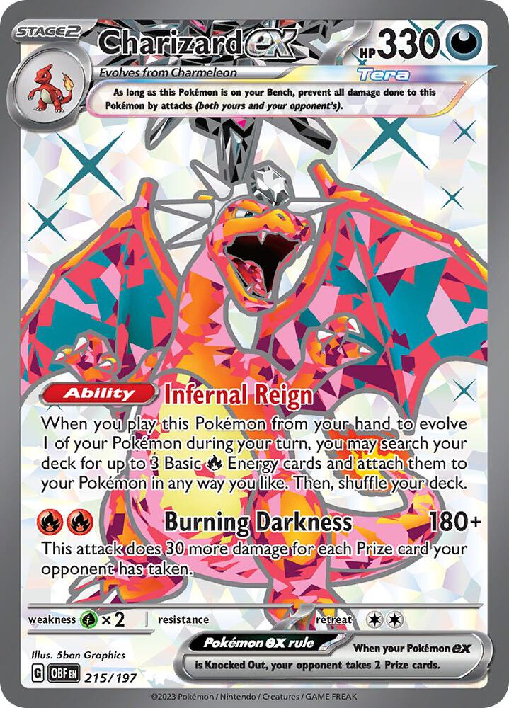 Charizard ex Holo Ultra Rare SV03: Obsidian Flames 215/197 NM