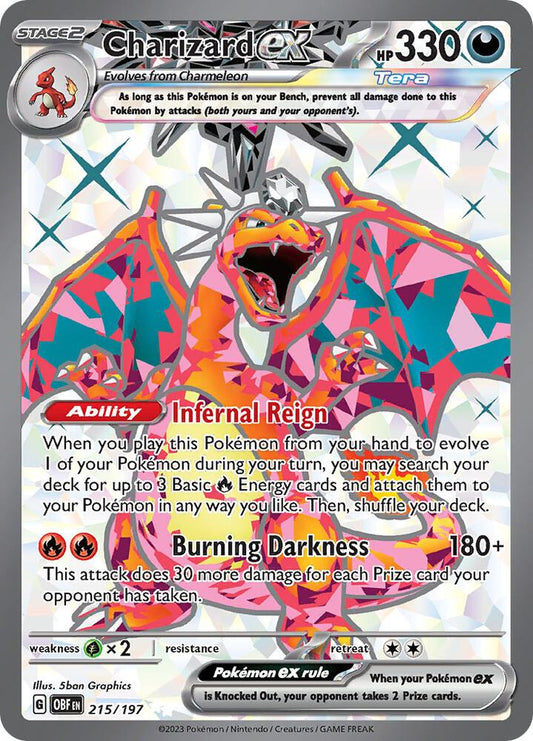 Charizard ex Holo Ultra Rare SV03: Obsidian Flames 215/197 NM