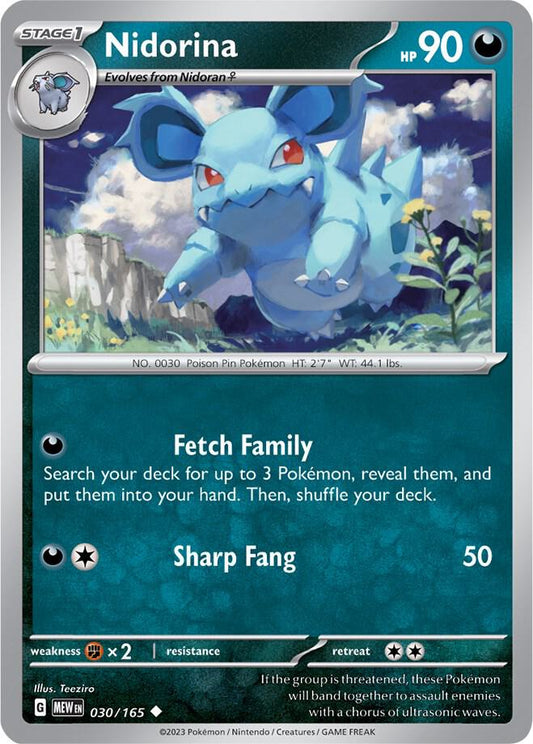 Nidorina Uncommon SV: Scarlet & Violet 151 030/165 NM