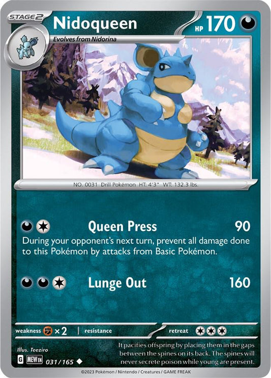 Nidoqueen Uncommon SV: Scarlet & Violet 151 031/165 NM