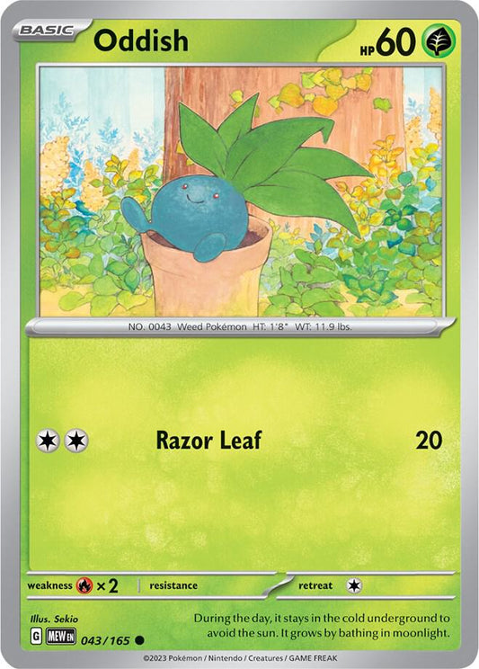 Oddish Common SV: Scarlet & Violet 151 043/165 NM