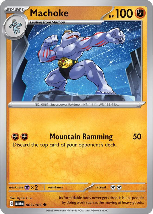 Machoke - 067/165 Uncommon SV: Scarlet & Violet 151 067/165 NM