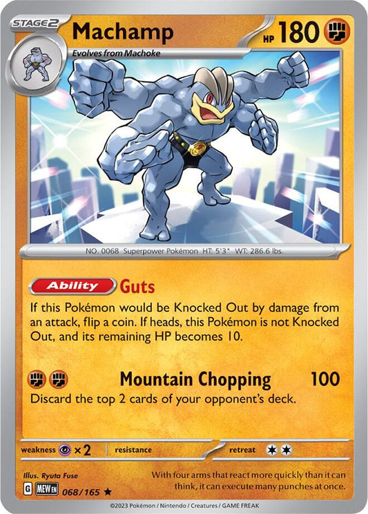 Machamp Holo Rare SV: Scarlet & Violet 151 068/165 NM