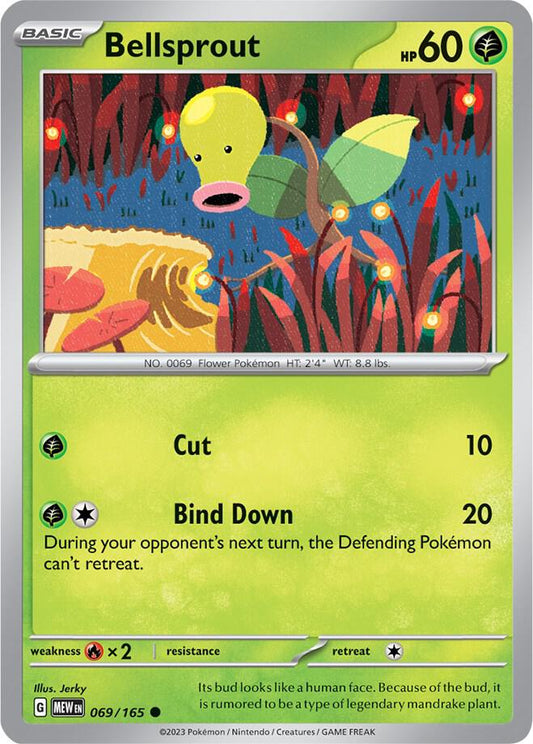 Bellsprout Common SV: Scarlet & Violet 151 069/165 NM