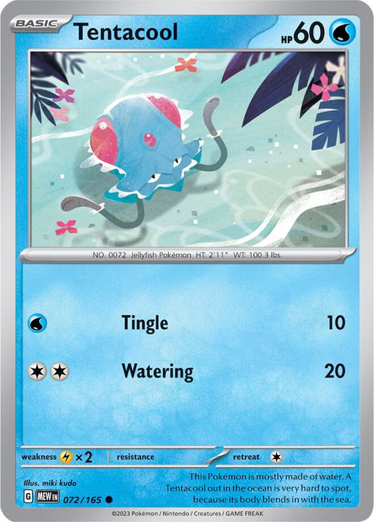 Tentacool Common SV: Scarlet & Violet 151 072/165 NM