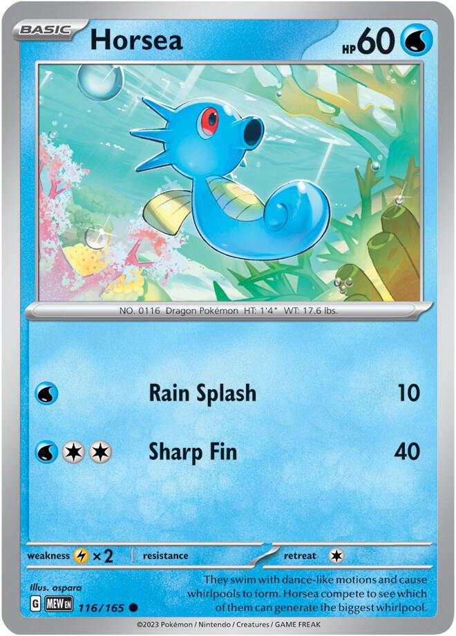 Horsea Common SV: Scarlet & Violet 151 116/165 NM