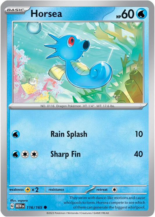 Horsea Common SV: Scarlet & Violet 151 116/165 NM