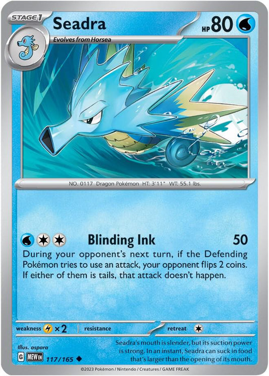 Seadra Uncommon SV: Scarlet & Violet 151 117/165 NM