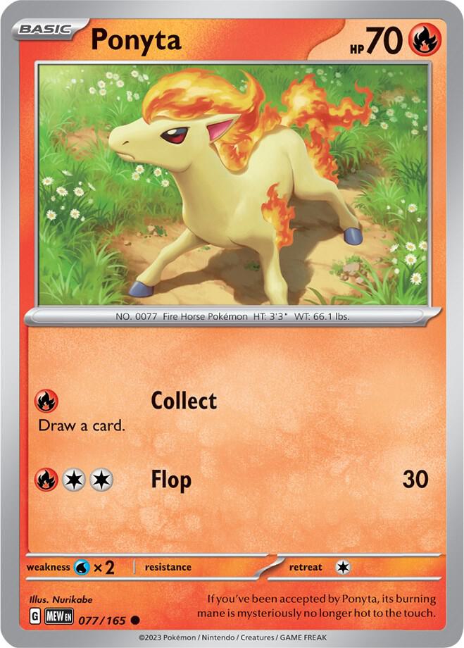 Ponyta Common SV: Scarlet & Violet 151 077/165 NM