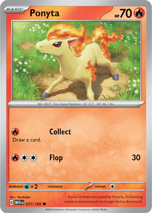 Ponyta Common SV: Scarlet & Violet 151 077/165 NM