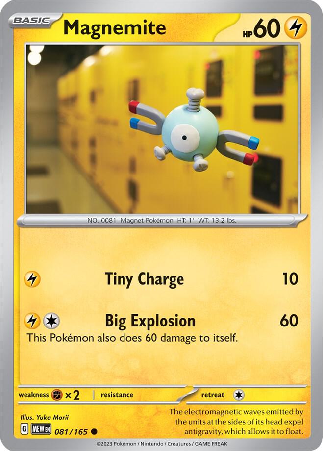 Magnemite Common SV: Scarlet & Violet 151 081/165 NM