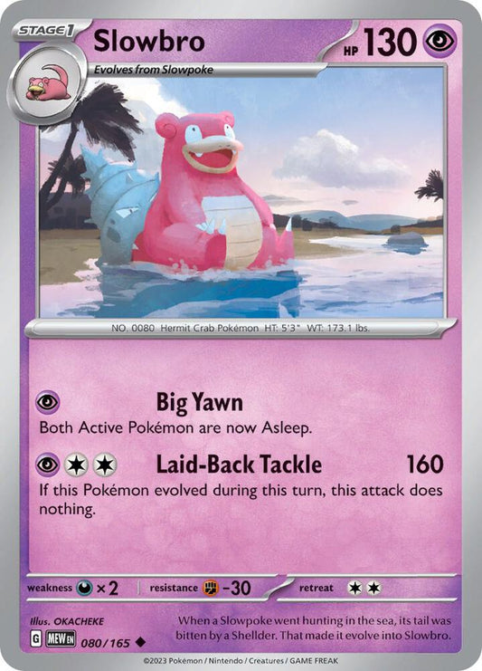 Slowbro Uncommon SV: Scarlet & Violet 151 080/165 NM