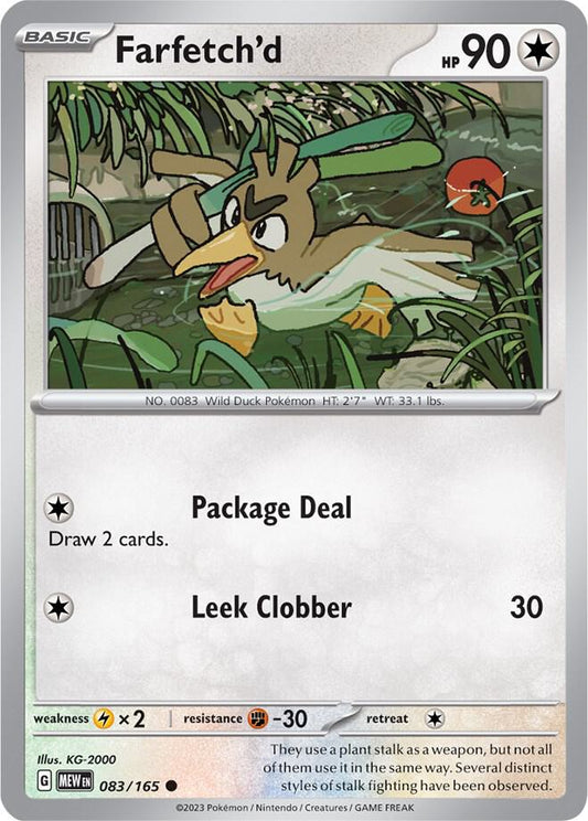 Farfetch'd Common SV: Scarlet & Violet 151 083/165 NM