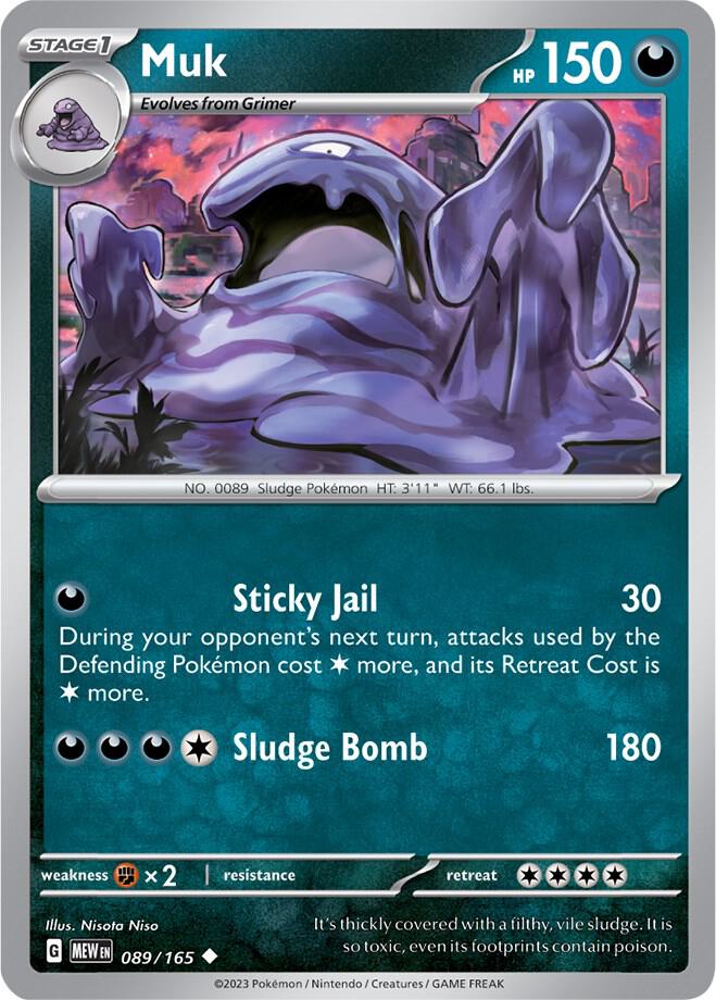 Muk Uncommon SV: Scarlet & Violet 151 089/165 NM