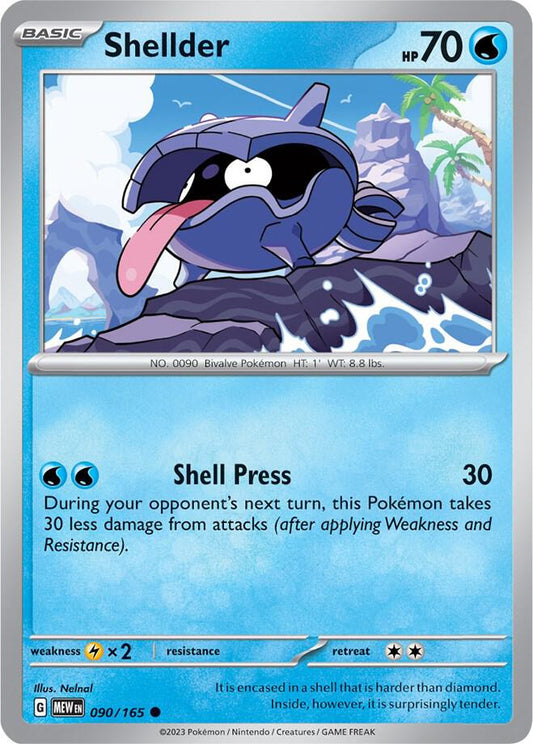 Shellder Common SV: Scarlet & Violet 151 090/165 NM
