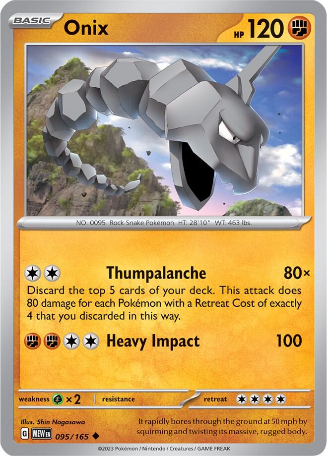 Onix Uncommon SV: Scarlet & Violet 151 095/165 NM