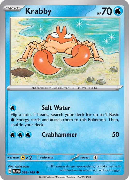 Krabby Common SV: Scarlet & Violet 151 098/165 NM