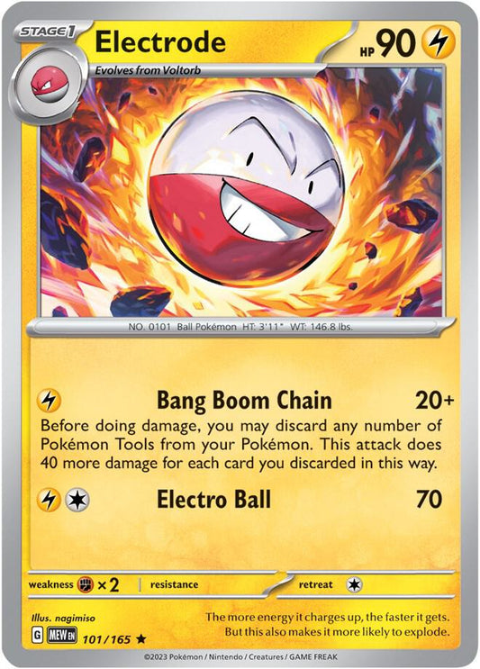 Electrode Reverse Holo Rare SV: Scarlet & Violet 151 101/165 NM