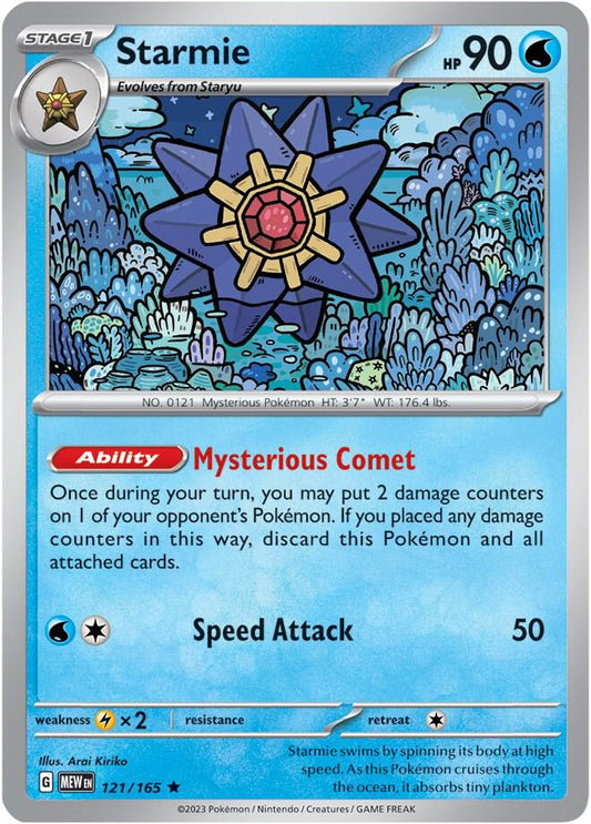Starmie Reverse Holo Rare SV: Scarlet & Violet 151 121/165 NM